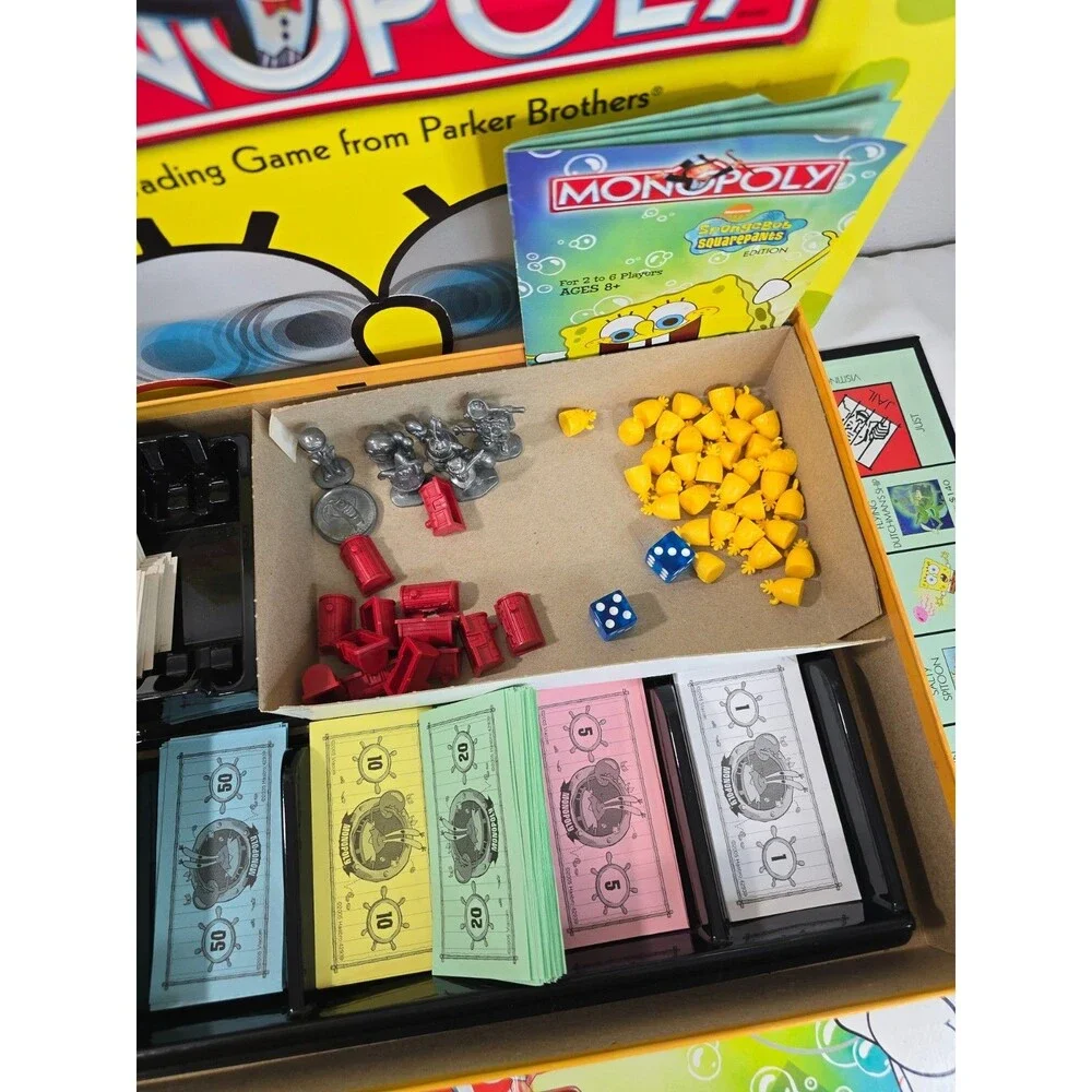 Hasbro Nickelodeon Spongebob Squarepants Monopoly Collectors Edition Complete